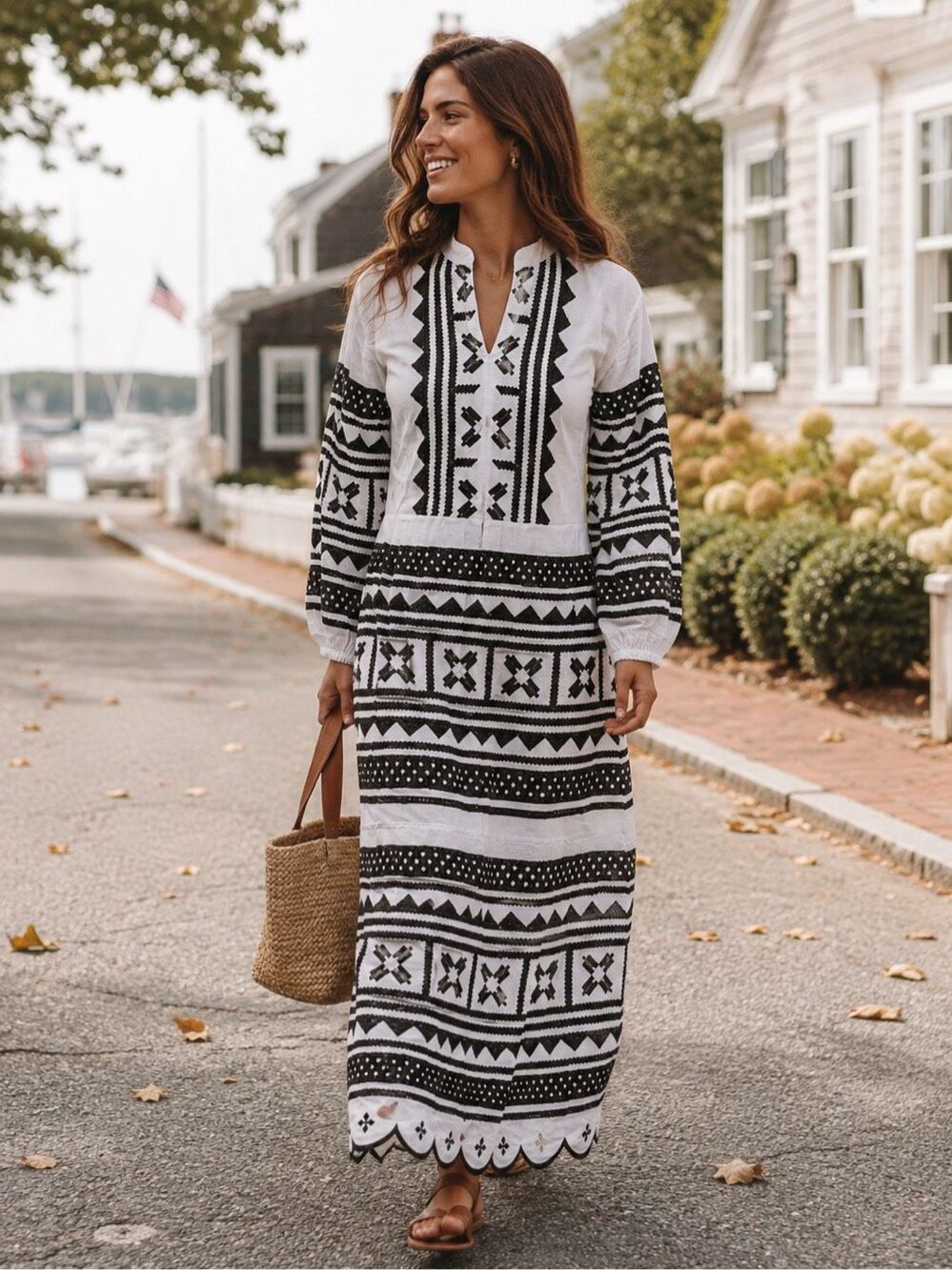 NWT Julia Amory Embroidered Dress Midi Kaftan XS